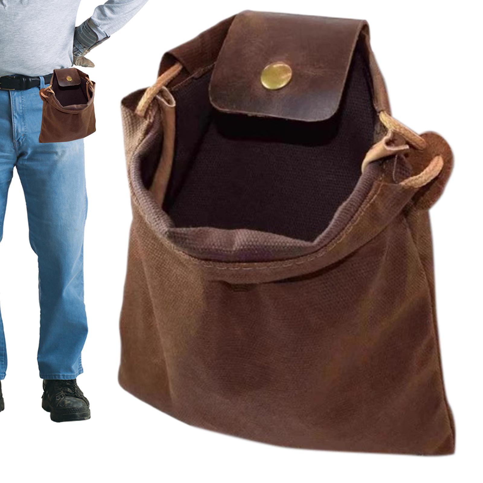 Fishing Belt - Portable Waxed Dump Pouch Multi-Purpose Drawstring