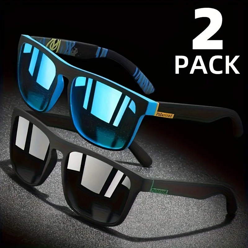Fishing Sunglasses Polarized - 1/2pcs Square Sport Sunglasses Anti Glare