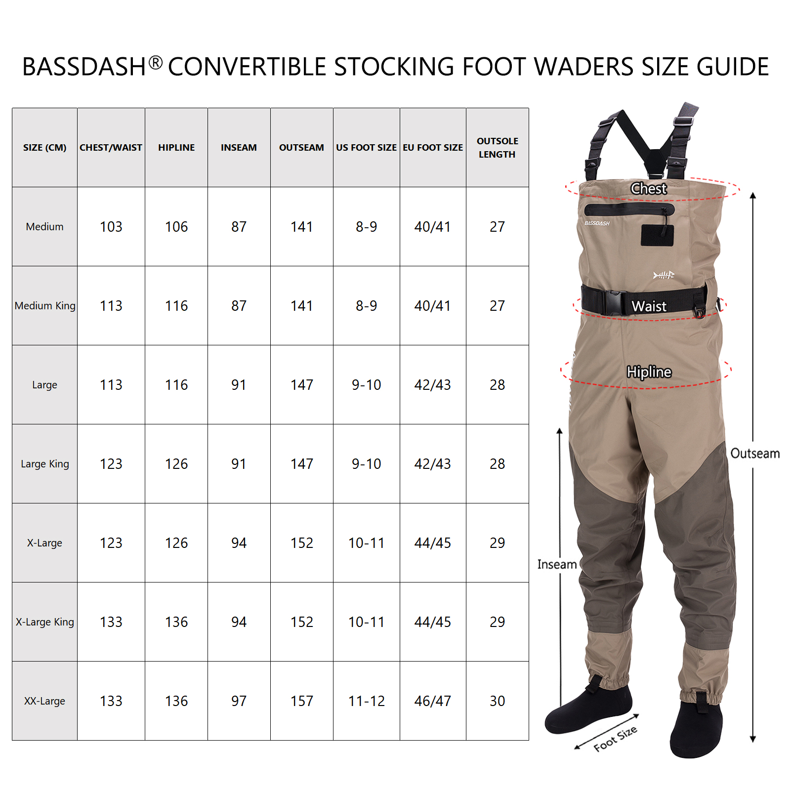 Bassdash Men Fishing Stocking  - Fishing Waders recensie en prijs