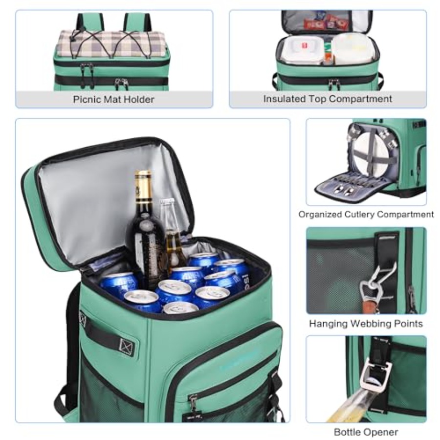 Large Waterproof Insulated Coo - Fishing Backpack recensie en prijs