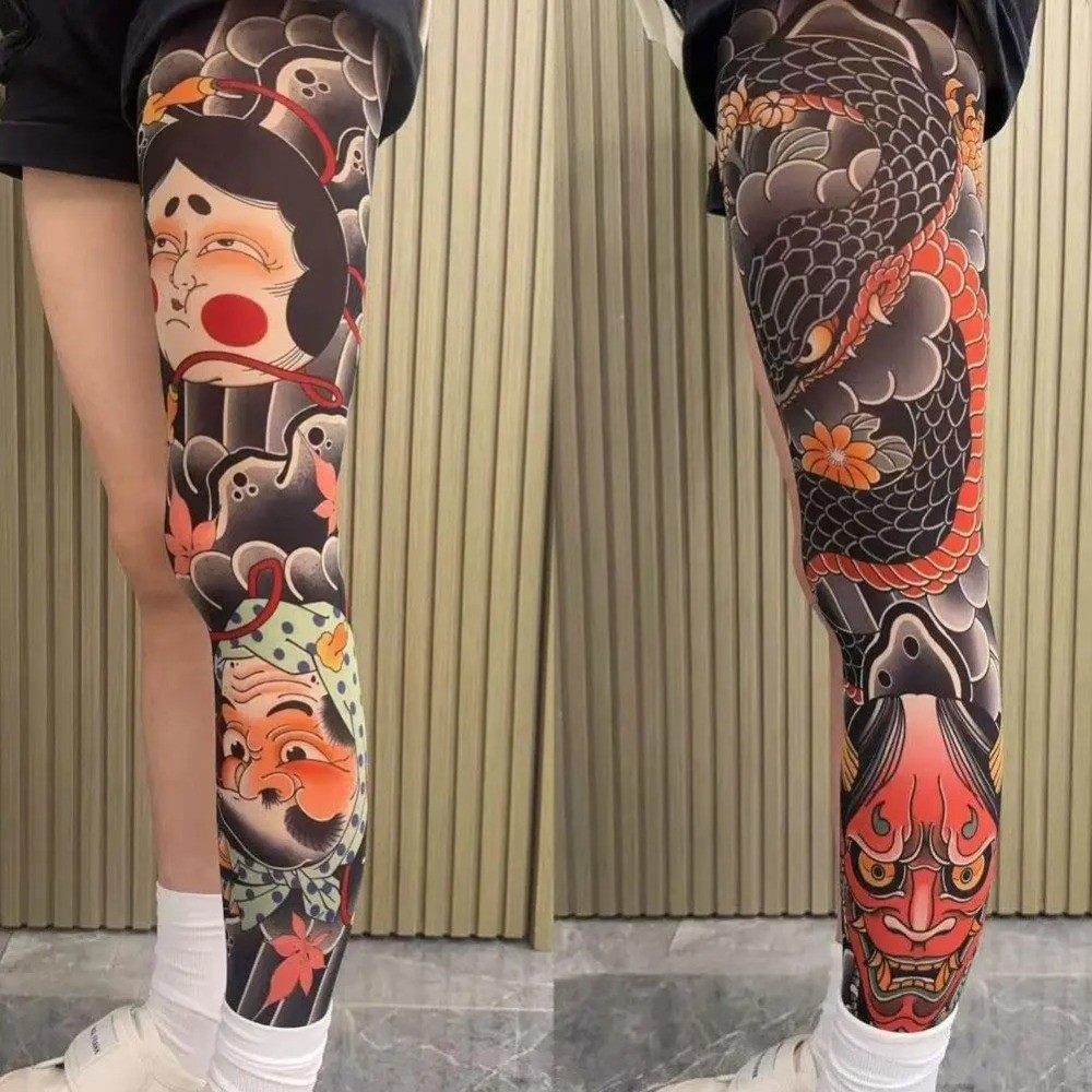 New Full Leg Fake Tattoo Socks - Fishing Socks recensie en prijs