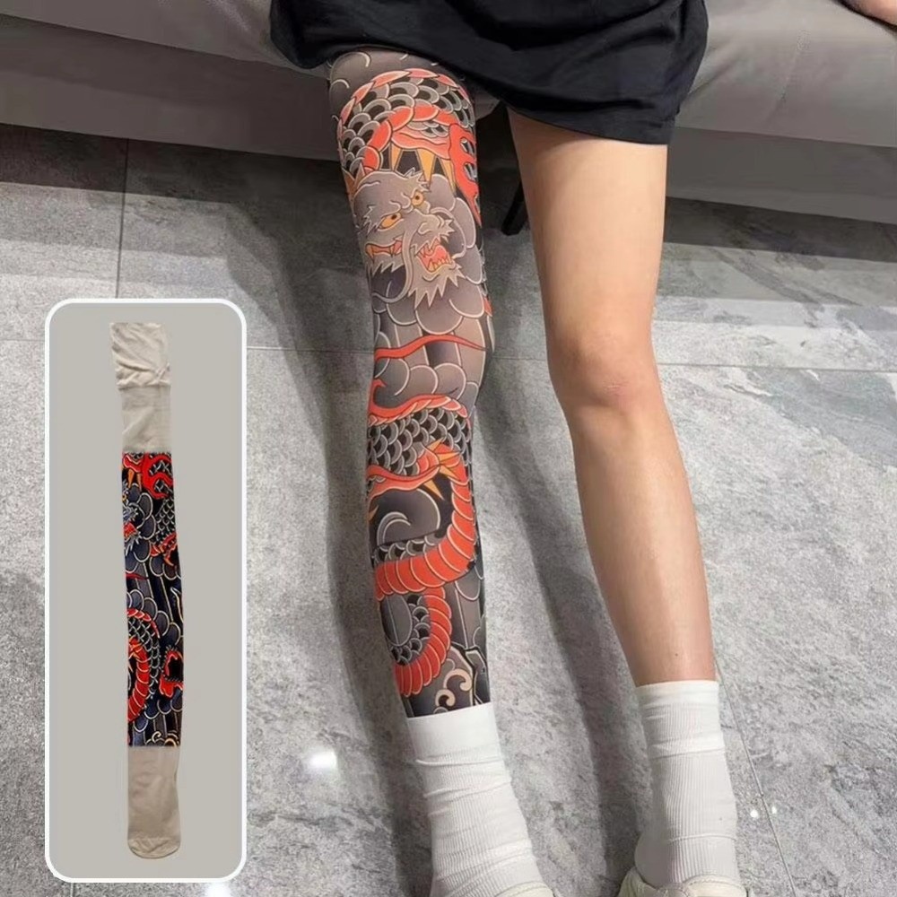 New Full Leg Fake Tattoo Socks - Fishing Socks recensie en prijs