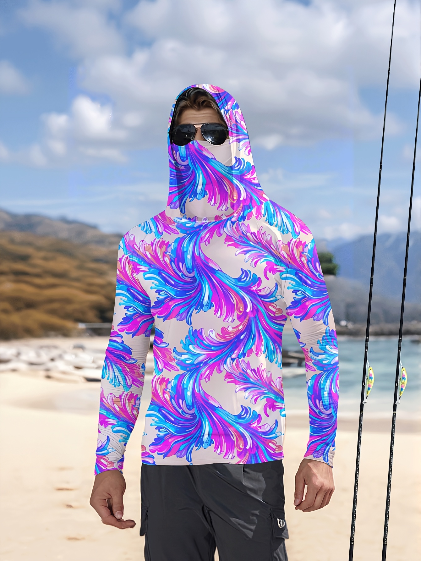 Men Hood Fishing Shirt long sl - Fishing Shirt Uv Protection recensie en prijs