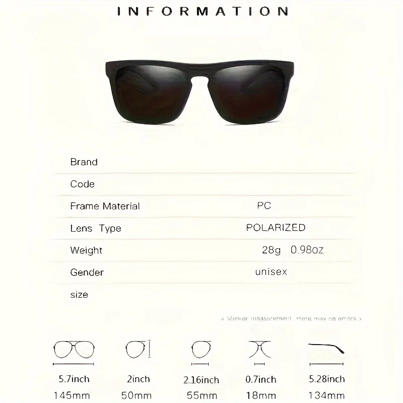 1/2pcs Square Sport Sunglasses - Fishing Sunglasses Polarized recensie en prijs